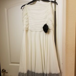 Cream and White Party Dress